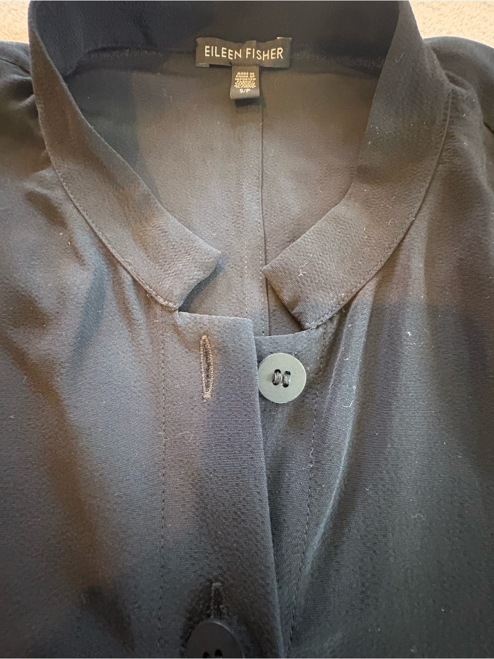 Eileen Fisher Black Top with Tag Detail - Picture 7 of 9